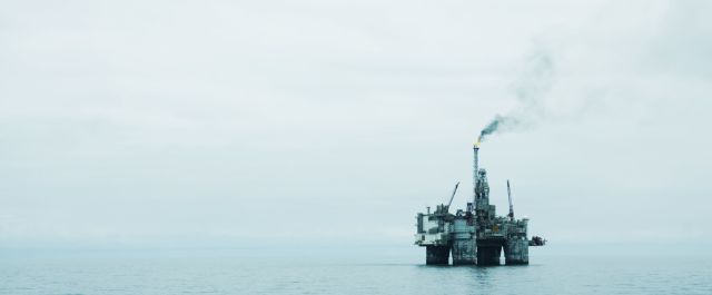 Offshore Oil Platform in the North Sea